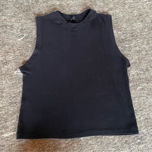 Skims Stretch Cotton Jersey Mock Neck Tank